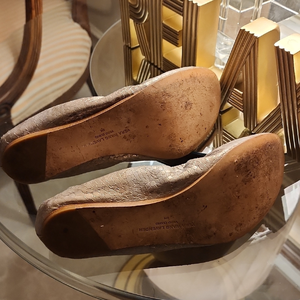 Vera Wang Lavender Label Bronze Flats - Picture 2 of 3
